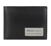 Porte-monnaie Replay en cuir avec protection RFID - Noir