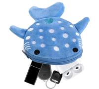 Porte-monnaie requin - 13 x 11,9 cm, sac à monnaie de dessin animé | design requin ludique mignon, pochette en velours pour le shopping, les voyages, les rendez-vous et aussi pour les