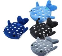 Porte Monnaie Requin Baleine,4 PCS Pochette Requin avec Fermeture éclair,Mini Porte-Monnaie pour Adultes,Cadeaux Amusants Sur le Thème des Requins et Accessoires de Portefeuille Animés