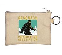 Porte-monnaie rétro avec affiche de préservation de Sasquach Beige