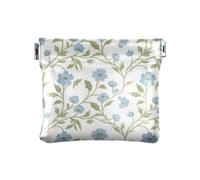 Porte-monnaie rétro en cuir synthétique avec motif floral bleu clair William Morris pour femme