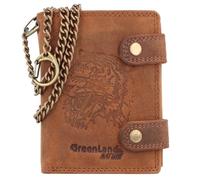 Porte-monnaie RFID en cuir pour homme - Greenland Nature - Montenegro - Marron - Chaîne de ceinture