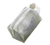 Porte-monnaie robuste en maille de nylon avec fermeture éclair lisse pour un accès facile et une utilisation organisée, gris clair