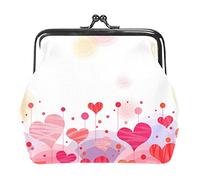 Porte-Monnaie Rose à Motif de Formes d'amour et Boucle