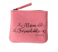Porte Monnaie Rose Motif Atsem Formidable Personnalisable