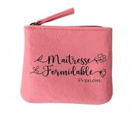 Porte Monnaie Rose Motif maitresse Formidable Personnalisable