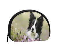 Porte-Monnaie, Sacs à Main Portefeuille Pochette de Changement Sac à Main Mini Portefeuilles pour Femmes Filles Cadeau, Border Collie Pelouse Noir Border Collie Animaux