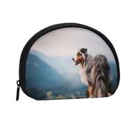 Porte-Monnaie,Sacs à Main Portefeuille Pochette de Changement Sac à Main Mini Portefeuilles pour Femmes Filles Cadeau,Berger Australien Montagnes Aussie Animaux Chiens