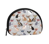 Porte-Monnaie,Sacs à Main Portefeuille Pochette de Changement Sac à Main Mini Portefeuilles pour Femmes Filles Cadeau,Chihuahua Dog