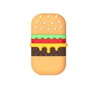 Porte-monnaie Sans Contact Coque Design Burger Orange pour Enfants