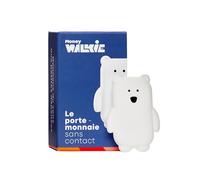 Porte monnaie sans contact Money Walkie Ours Blanc
