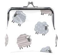 Porte-monnaie simple personnalisé en forme de mouton blanc pour femme, Simple mouton blanc, Classique