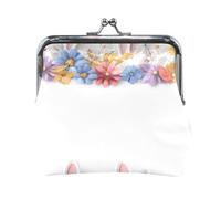 Porte-Monnaie Soft Bloom Ears pour Femme, Porte-Monnaie à Boucle, Pochette Vintage, Portefeuille à Fermoir Baiser