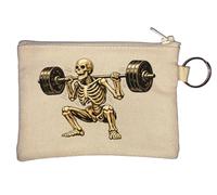 Porte-monnaie squelette haltérophilie lourd Pose porte-monnaie Beige