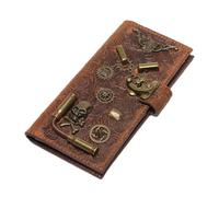 Porte-monnaie steampunk | Étui de rangement en cuir de vachette rétro, porte-monnaie portable, pochette à monnaie tendance pour femme, Attribut unique, Refer to description, Unisexe