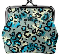 Porte-monnaie tendance en cuir pour femme avec fond léopard - Petite pochette à monnaie avec fermoir à boucle - Cadeau pour fille, Comme indiqué sur la photo, Taille unique, Organiseur de sac