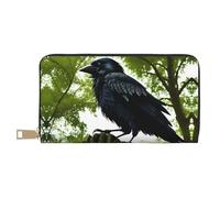 Porte-monnaie tendance et polyvalent avec motif corbeaux sur l'arbre - Peut contenir des téléphones portables, des pièces de monnaie, des clés