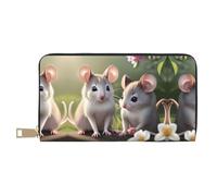 Porte-monnaie tendance et polyvalent avec motif souris amoureuse - Peut contenir des téléphones portables, des pièces de monnaie, des clés