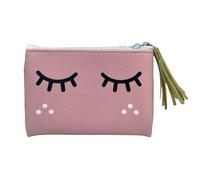 Porte-monnaie - THE REPLICANT - Cils avec Message - Rose - Dimensions : 12 x 9 cm - Mixte