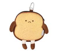 Porte-Monnaie Toast - Pochette à Monnaie à Fermeture éclair, Pendentif Sac à Dos en Peluche, Jolies Poches Portefeuille avec Tissu Doux Durable | Rangement Compact pour Femmes et Filles, Transport
