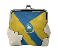 Porte-monnaie unique motif drapeau rwandais map02, joli porte-monnaie avec fermeture baiser étanche pour pièces de monnaie