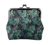 Porte-monnaie vert pour plantes succulentes, léger, minimaliste, pour les trajets quotidiens et les aventures de voyage, Noir , Taille unique, Art Déco