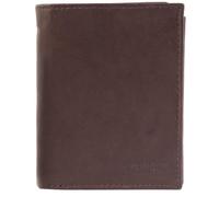 Porte-monnaie vertical - EXCELLANC - Bilal - Cuir véritable - Marron - 8 emplacements cartes