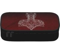 Porte-Monnaie Viking Ravens Mythologie Nordique Avec Fermeture Éclair, Pochette En Cuir Souple, Petite Taille