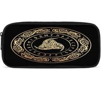 Porte-Monnaie Viking Ravens Mythologie Nordique Avec Fermeture Éclair, Pochette En Cuir Souple, Petite Taille