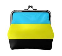 Porte-monnaie vintage avec motif drapeau du sultanat de Burongan avec boucle pour femme, noir, One Size, Vintage