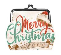 Porte-monnaie vintage en bois avec fond de Noël, Comme indiqué sur la photo, Taille unique, Organiseur de sac
