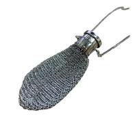 Porte-Monnaie Vintage en Cote de Maille Médiévale des Années 1920 - Bourse Médiévale Fait Main en Double Maille Métallique avec Fermeture à Vis - Coin Purse Rétro Doré pour Collectionneurs (#2, 80g)