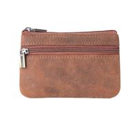 Porte-monnaie vintage en cuir véritable pour homme avec fermeture éclair, Fm Crazyhorsecoffee, Taille unique