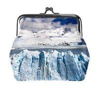 Porte-monnaie vintage Vue aérienne des icebergs Snow Mountain, Comme indiqué sur la photo, Taille unique, Organiseur de sac