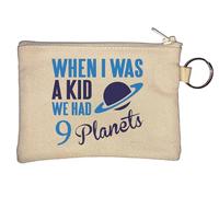 Porte-monnaie « When I was a Kid We Had 9 Planets » Beige