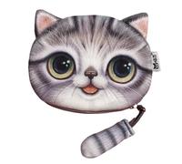 Porte-Monnaie Zippé pour Chat - Pochette À Changement d'animal avec Décor De Queue | Pochette Portable pour Pièces De Monnaie, Cartes, Bijoux Et Téléphone Portable, Solution De Rangement Amusante
