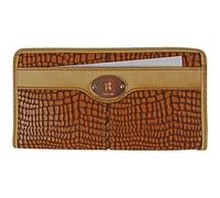 Porte-monnaies - Portefeuilles Cuir femmes FOSSIL WOMEN SLW MADDOX EMBOSSD ZIP CLTCH SADDLE SL3139216