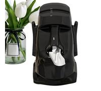 Porte-mouchoirs amusant - ABS étanche - Design extractible | Île de Pâques - Support pour casque et lunettes avec ressorts de tension lisses | Rangement amusant de bureau