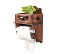 Porte-mouchoirs, Bois Massif Vintage Organisateur De Papier Toilette Et Étagère De Rangement Idéal for Les Nouveaux Styles De Salle De Bains Chinois Et Rustiques(B)