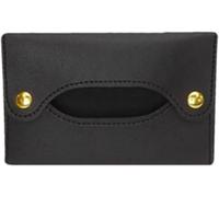 Porte-mouchoirs de poche noir - Porte-mouchoirs | Pochette de voyage pour mouchoirs | Serviette en papier de poche | Support de sac à mouchoirs | Étui en cuir PU | Boîte | Porte-sacs de rangement et