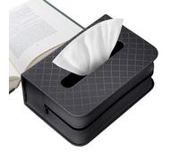 Porte-Mouchoirs De Voiture, Grand Rectangle en Cuir PU Fournitures De Maison avec Bandes Élastiques, Organisateur de Siège Arrière Voiture, pour Maison Bureau Cuisine Bureaux Table Chevet