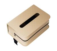 Porte-Mouchoirs De Voiture,Rectangle Grande en Cuir PU Fournitures Auto avec Bandes Élastiques - Distributeur De Mouchoirs pour Chambre,pour Maison, Cuisine, Bureau, Chambre, Salle de Bain,
