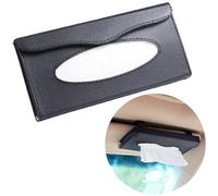 Porte-Mouchoirs Élégant Pour Pare-Soleil De Voiture ¿ Distributeur De Serviettes En Cuir Synthétique Pour Un Accès Facile Et Une Conduite Sans Encombrement