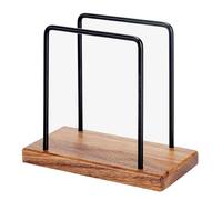 Porte-mouchoirs en bois et fer - Support de rangement de mouchoirs élégant - Décoration de bureau pour café