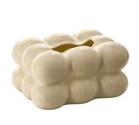 Porte-mouchoirs en céramique en forme de barbe à papa, support de boîte à mouchoirs 7.7x5.9x3.9, distributeur serviettes décoratif pour salon, salle bain, chambre coucher