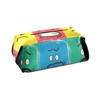 Porte-mouchoirs en cuir à suspendre, support de visière, rechargeable, distributeur de mouchoirs coloré style pop art, icônes faciales