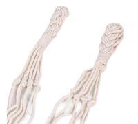 Porte-mouchoirs mural peu encombrant avec corde en coton et compartiment en maille pour l'organisation de la salle de bain ou de la cuisine (beige)