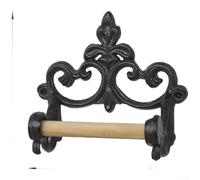 Porte-mouchoirs mural vintage fabriqué en fer robuste, adapté pour les salles de bains et les cuisines avec un savoir-faire classique et un soutien fiable (D)