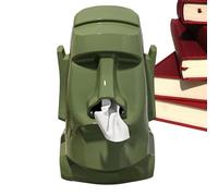 Porte-mouchoirs original - Figurines de l'île de Pâques - Rangement pour serviettes, lunettes de soleil, casque - Pour la maison, le bureau, le salon