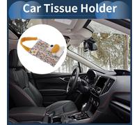 Porte-Mouchoirs Pour Voiture Organisateur De Boîte À Mouchoirs Jacquard Teint En Fil Peluche Ours 26x17x3cm / 10.24"x6.69"x1.18" Orange 1 Pc